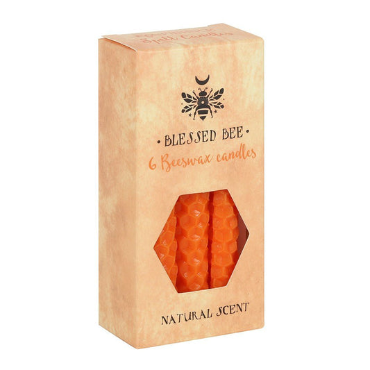 Orange Beeswax Spell Candles (6) - MarshallsHealthShop