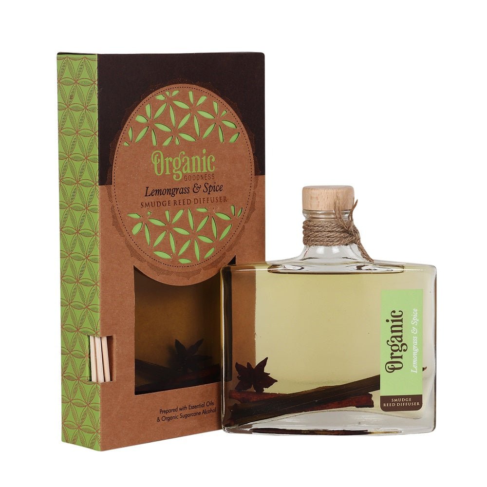 Organic Goodness Reed Diffuser Lemongrass + Spice - 1st Stop Marshall's Health Shop, Gift Shop! - Heath and Natural Therapy New Brighton Christchurch - Naturopath