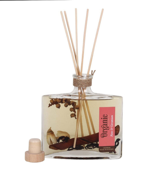Organic Goodness Reed Diffuser Rose Geranium 100ml - MarshallsHealthShop