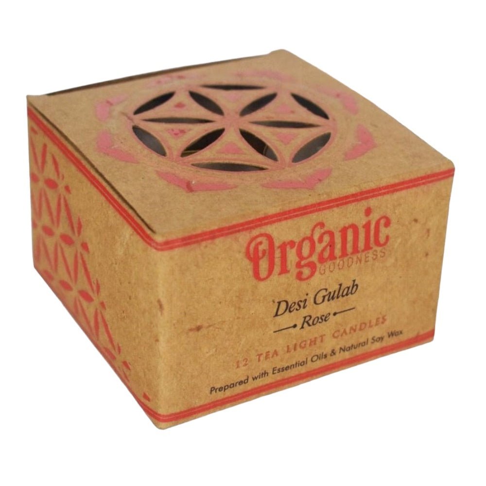 Organic Goodness Rose Tealight Candles - MarshallsHealthShop