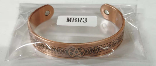 Magnetic Copper Bracelet Pentagram