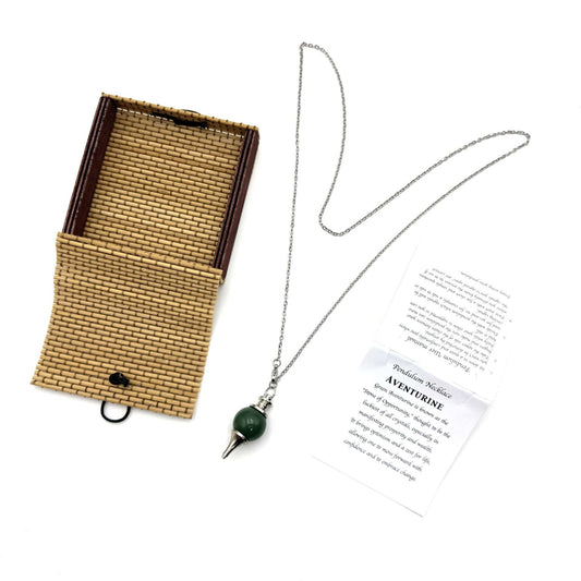 Pendulum Necklace Aventurine - MarshallsHealthShop