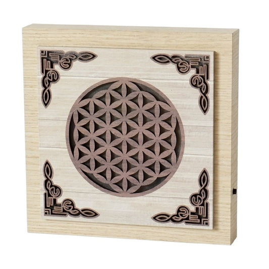 Plaque Flower Of Life Colour LED - MarshallsHealthShop