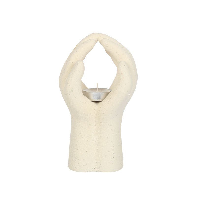 Praying Hands Tealight Holder - MarshallsHealthShop