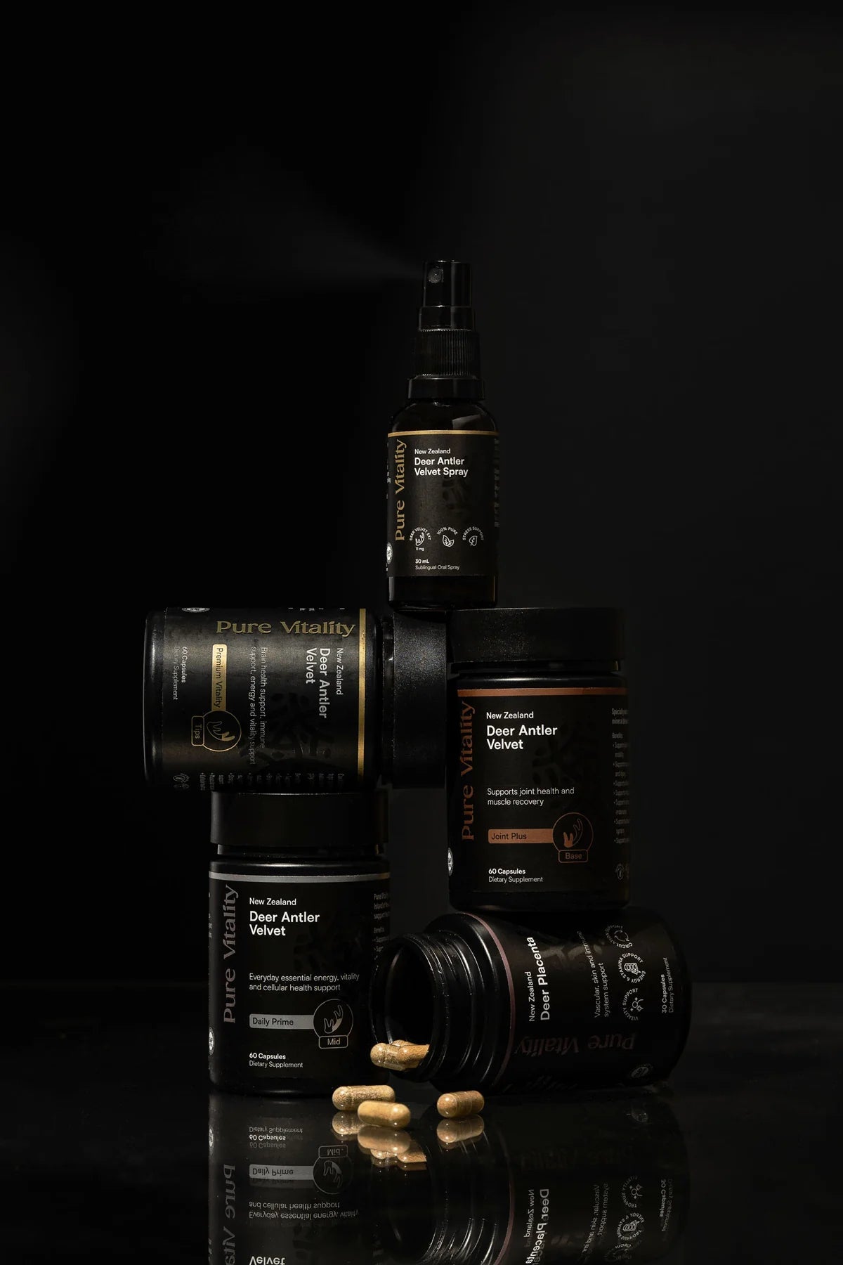 Pure Vitality's Deer Antler Velvet Daily Prime 250mg 60 Caps - MarshallsHealthShop