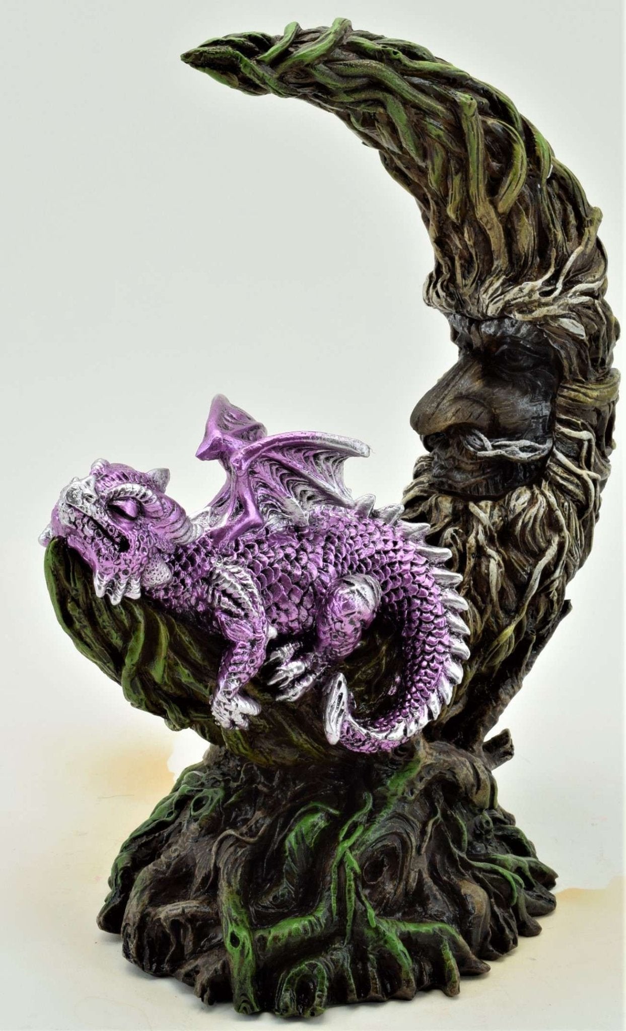 Purple Dragon Lying On Moon with LED - MarshallsHealthShop
