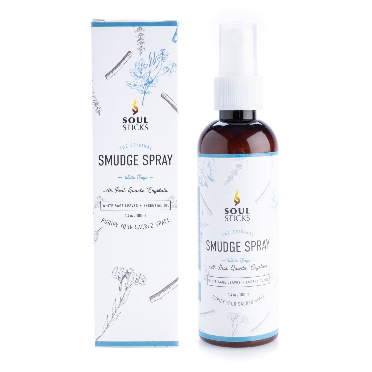 Quartz Infused White Sage Smudge Spray - MarshallsHealthShop