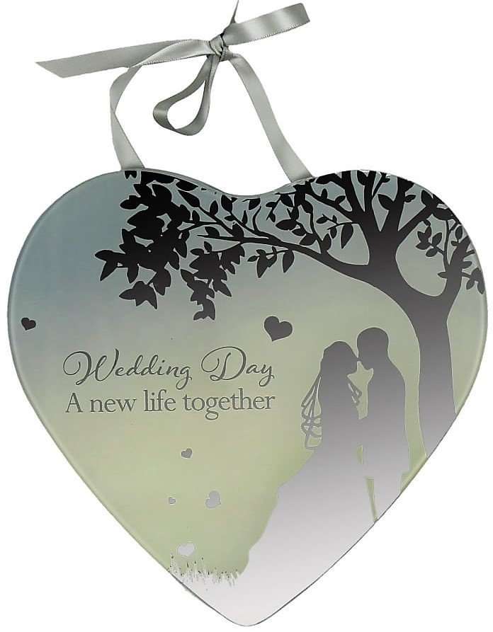 Reflections Heart Mirror Plaque Wedding 61411 - MarshallsHealthShop