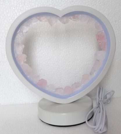 Rose Quartz Crystal LED USB Table Lamp - MarshallsHealthShop