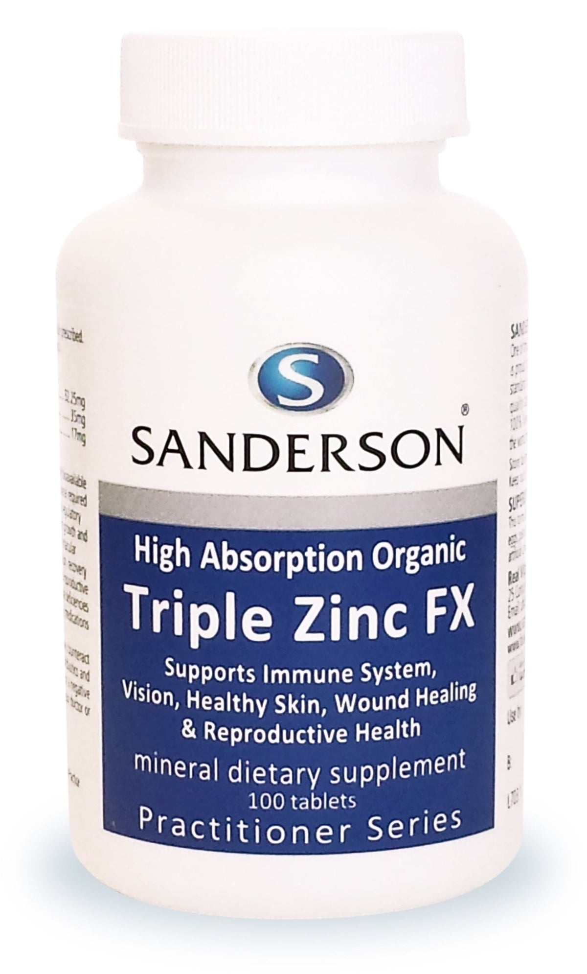 SANDERSON Triple Zinc FX Tabs 100s - 1st Stop Marshall's Health Shop, Gift Shop! - Heath and Natural Therapy New Brighton Christchurch - Naturopath