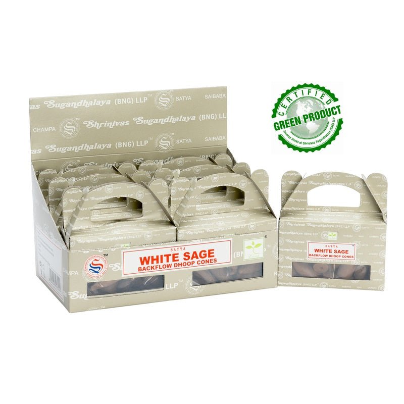 Satya White Sage Backflow Cone - MarshallsHealthShop
