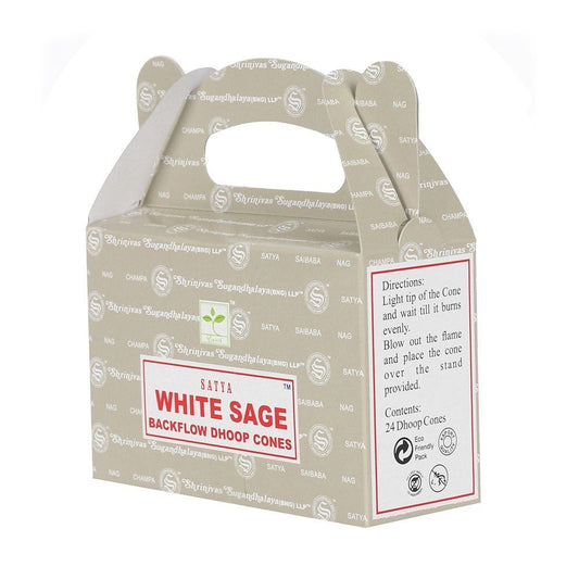 Satya White Sage Backflow Cone - MarshallsHealthShop
