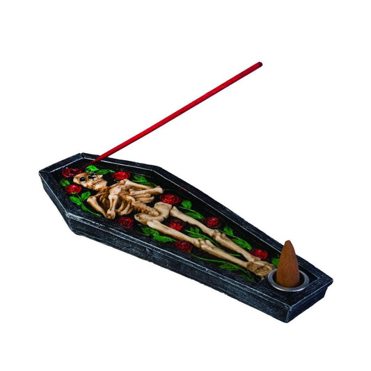 Skeleton with Roses Coffin Cone & Incense Burner - MarshallsHealthShop