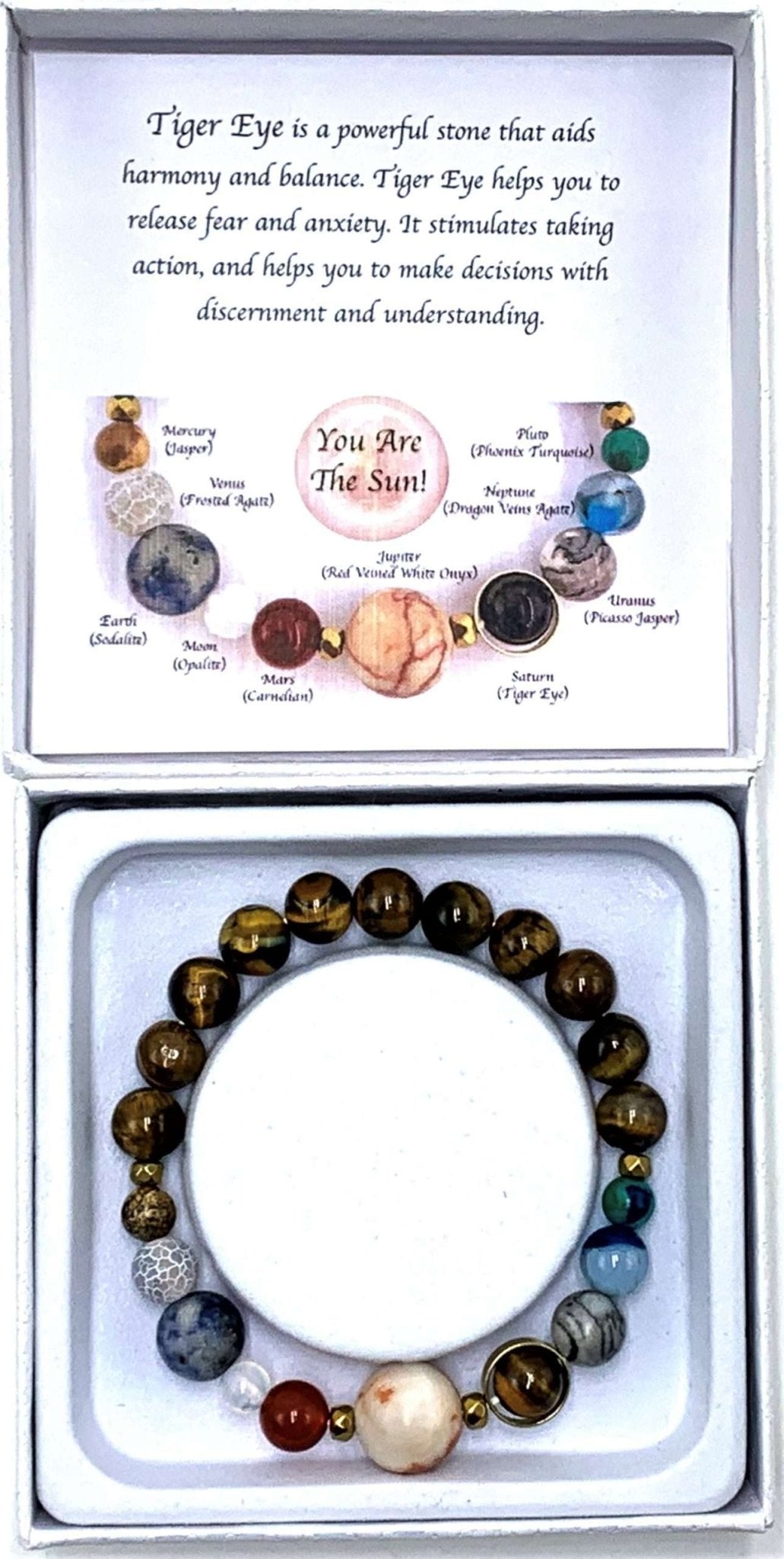 Solar System Bracelet Tiger Eye - 1st Stop Marshall's Health Shop, Gift Shop! - Heath and Natural Therapy New Brighton Christchurch - Naturopath