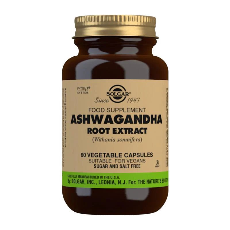 Solgar Ashwagandha Root Extract 60 Vegetable Capsules - 1st Stop Marshall's Health Shop, Gift Shop! - Heath and Natural Therapy New Brighton Christchurch - Naturopath