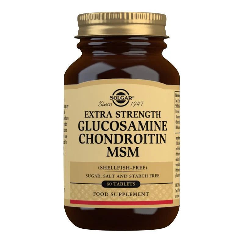 Solgar Extra Strength Glucosamine Chondroitin MSM 60 Tablets - 1st Stop Marshall's Health Shop, Gift Shop! - Heath and Natural Therapy New Brighton Christchurch - Naturopath