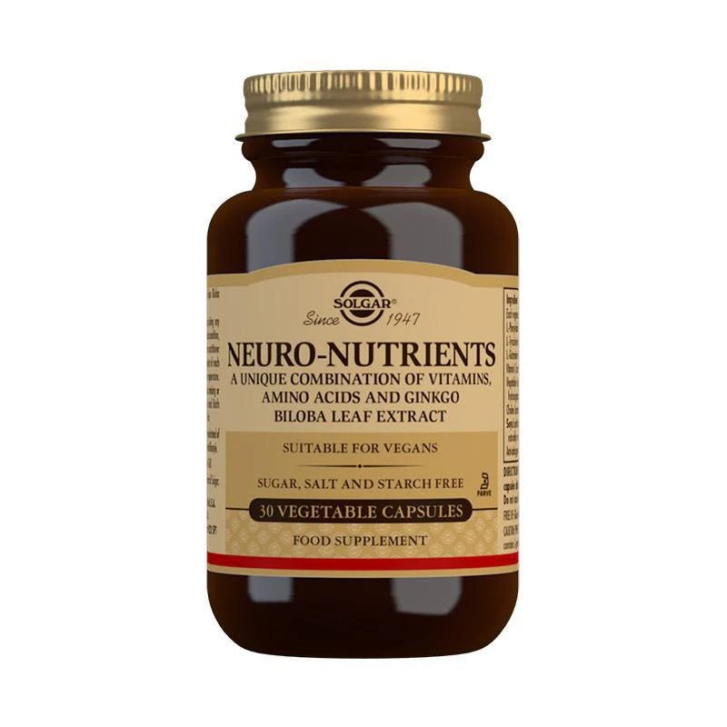Solgar Neuro - Nutrients Vegetable 60 Capsules - 1st Stop Marshall's Health Shop, Gift Shop! - Heath and Natural Therapy New Brighton Christchurch - Naturopath