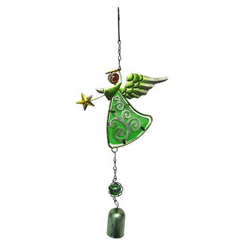 Stylezone Garden Glass Angel Bell (Green)# - 1st Stop Marshall's Health Shop, Gift Shop! - Heath and Natural Therapy New Brighton Christchurch - Naturopath#