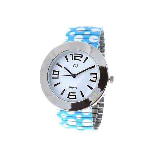 Stylezone Watch Blue PolkaDot Expand# - 1st Stop Marshall's Health Shop, Gift Shop! - Heath and Natural Therapy New Brighton Christchurch - Naturopath#