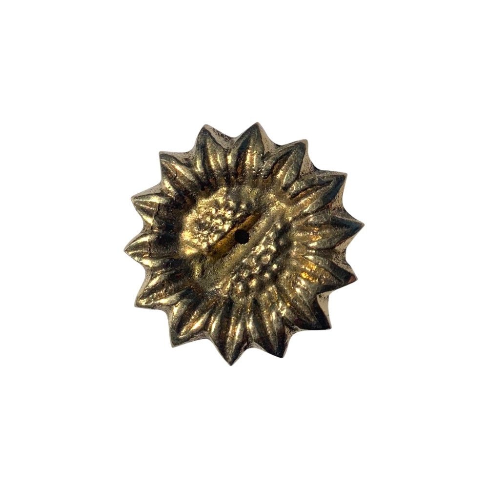 Sunflower Incense Holder Brass - MarshallsHealthShop