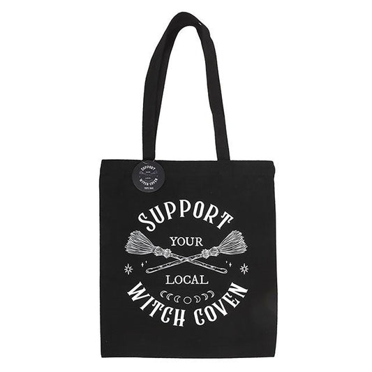 Support Your Local Witch Coven Polycotton Tote Bag - MarshallsHealthShop