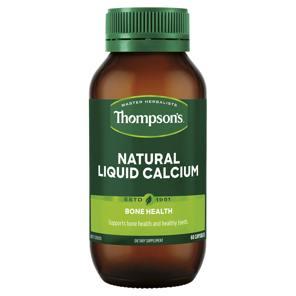 Thompson's Natural Liquid Calcium 60 Capsules - MarshallsHealthShop