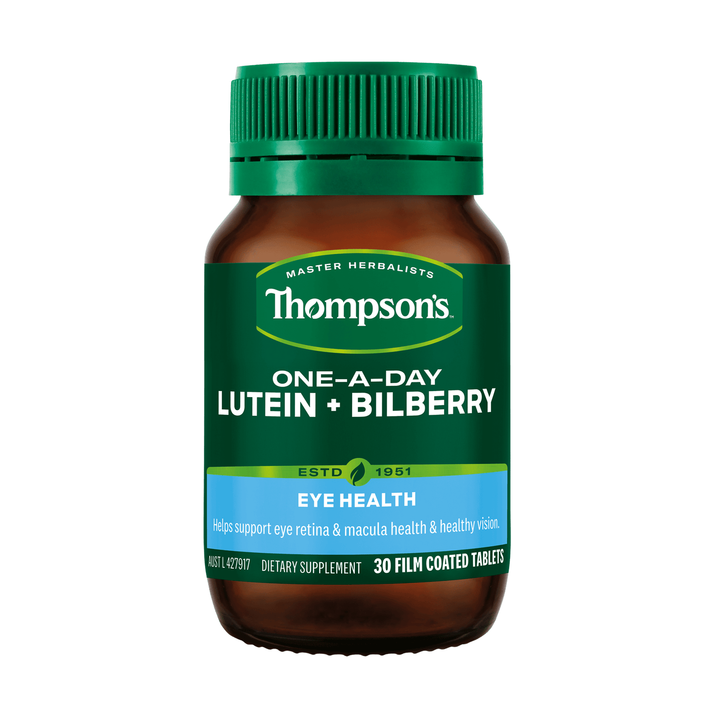 Thompson's One - A - Day Lutein + Bilberry 30 Tablets - MarshallsHealthShop