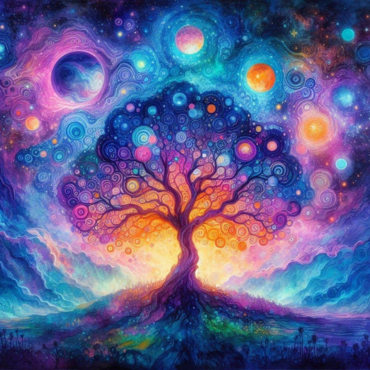 Tree Of Life Cosmic Ceramic Coaster (Set 4) - 1st Stop Marshall's Health Shop, Gift Shop! - Heath and Natural Therapy New Brighton Christchurch - Naturopath