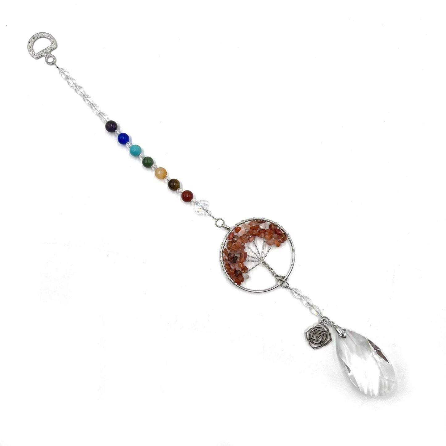 Tree of Life Suncatcher Root Chakra Agate - 1st Stop Marshall's Health Shop, Gift Shop! - Heath and Natural Therapy New Brighton Christchurch - Naturopath