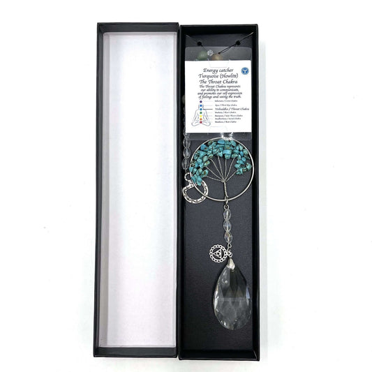 Tree of Life Suncatcher Throat Chakra Howlite - 1st Stop Marshall's Health Shop, Gift Shop! - Heath and Natural Therapy New Brighton Christchurch - Naturopath
