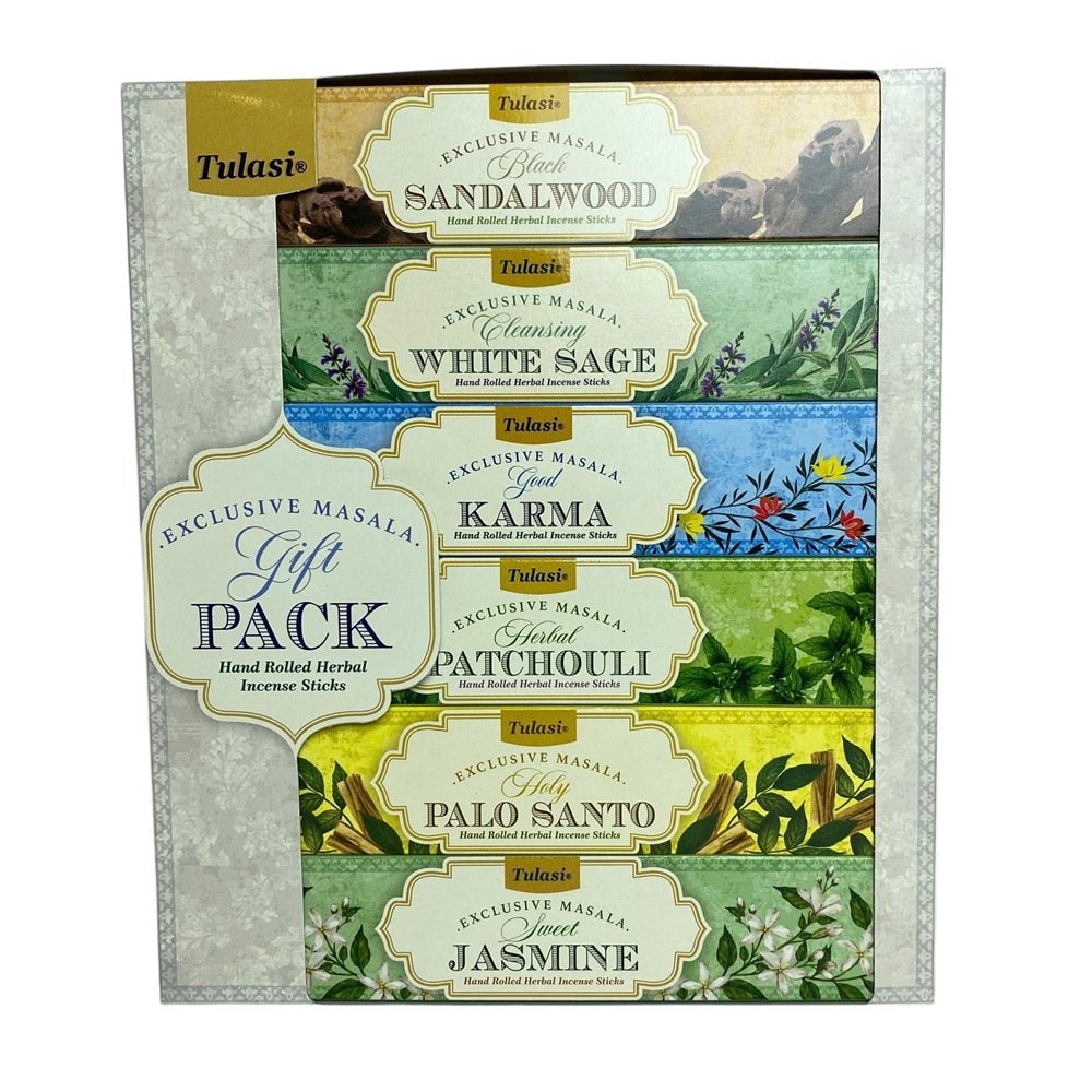 Tulasi Positive Vibes Incense Gift Pack 6x15gm - MarshallsHealthShop