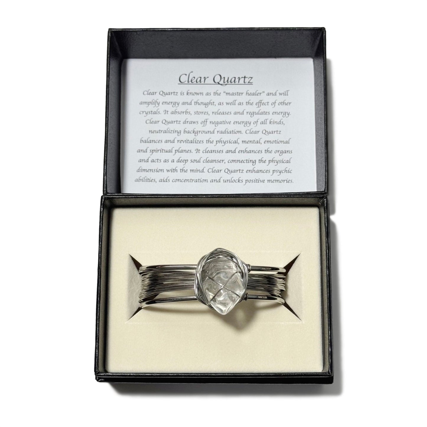 Tumblestone Cuff Bracelet Clear Quartz - 1st Stop Marshall's Health Shop, Gift Shop! - Heath and Natural Therapy New Brighton Christchurch - Naturopath