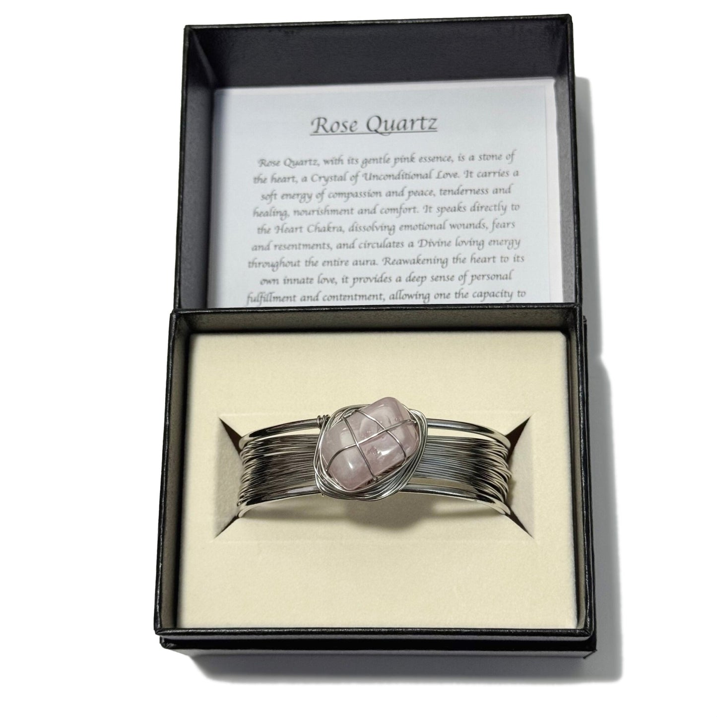 Tumblestone Cuff Bracelet Rose Quartz - 1st Stop Marshall's Health Shop, Gift Shop! - Heath and Natural Therapy New Brighton Christchurch - Naturopath