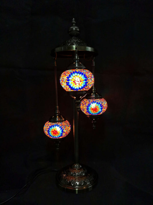 Turkish Mosaic Lamp Multi 3 Tier TL114 - MarshallsHealthShop