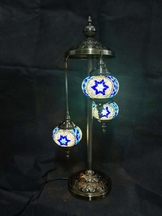 Turkish Mosaic Lamp Multi 3 Tier TL157 - 1st Stop Marshall's Health Shop, Gift Shop! - Heath and Natural Therapy New Brighton Christchurch - Naturopath