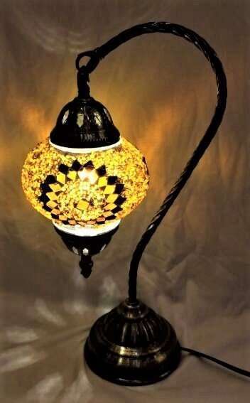 Turkish Mosaic Lamp Swan Neck - TL33 - MarshallsHealthShop