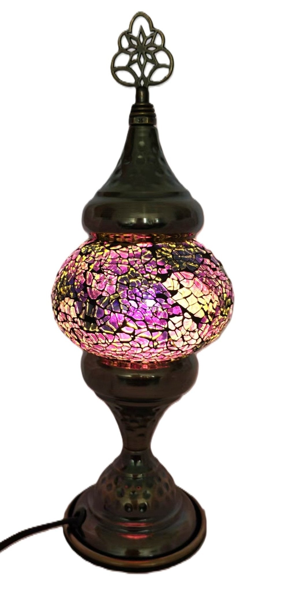 Turkish Mosaic Lamp TL179 Pink/Yellow - 1st Stop Marshall's Health Shop, Gift Shop! - Heath and Natural Therapy New Brighton Christchurch - Naturopath