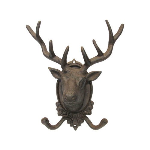 Wall Art Stag Coat Cast Iron Hook Large# - 1st Stop Marshall's Health Shop, Gift Shop! - Heath and Natural Therapy New Brighton Christchurch - Naturopath#