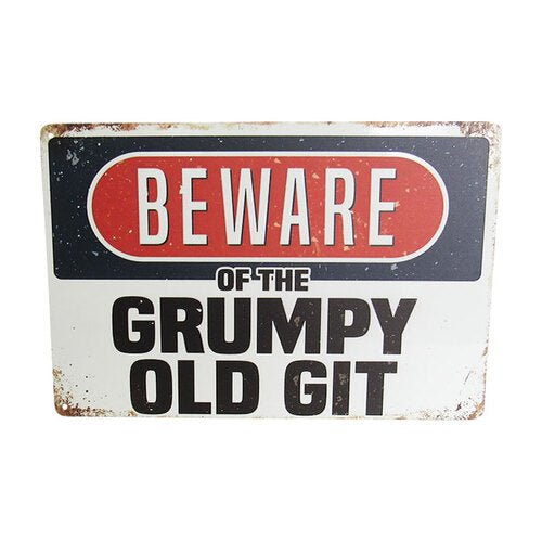 Wall Art Tin Old Git# - 1st Stop Marshall's Health Shop, Gift Shop! - Heath and Natural Therapy New Brighton Christchurch - Naturopath#