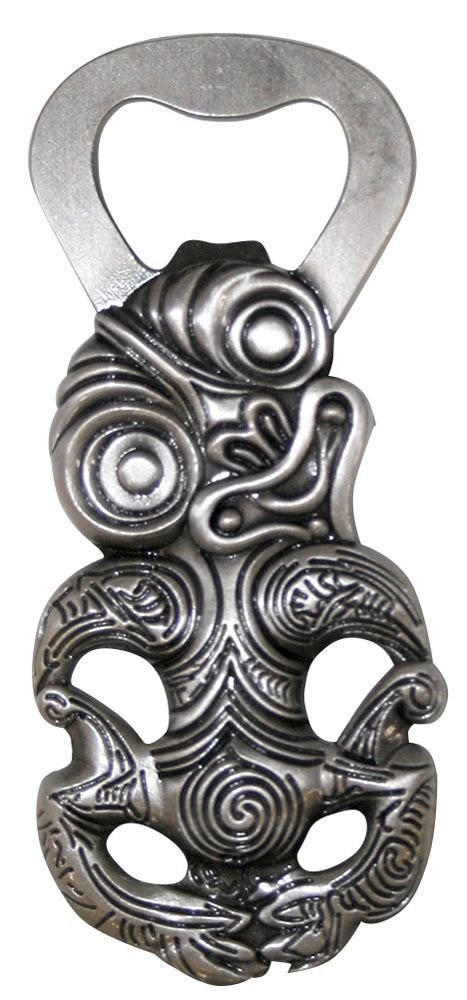 Whakairo Bottle Opener Magnet A - Pewter - 1st Stop Marshall's Health Shop, Gift Shop! - Heath and Natural Therapy New Brighton Christchurch - Naturopath