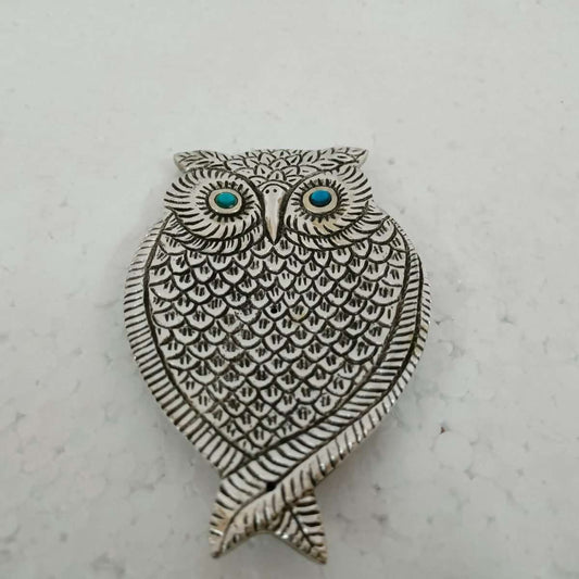 White Metal OWL Incense Holder - MarshallsHealthShop