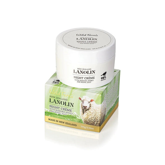Wild Ferns Lanolin Night Creme with Manuka Honey & Royal - MarshallsHealthShop