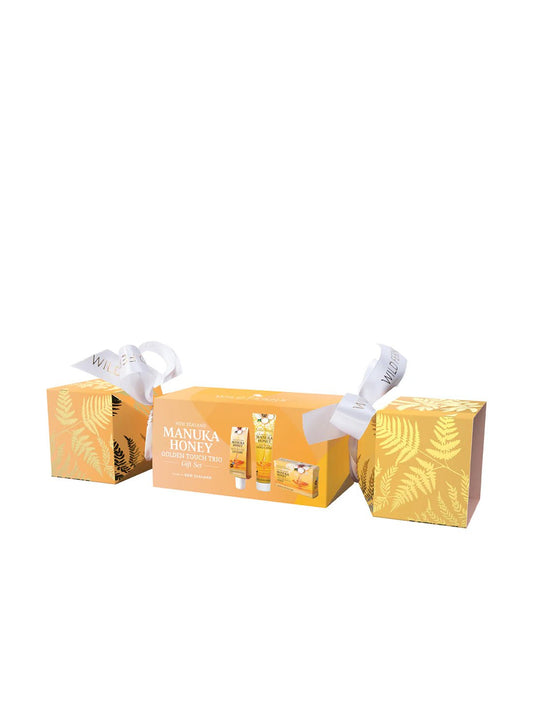 Wild Ferns Manuka Honey Golden Touch Trio Gift Set Cracker - MarshallsHealthShop