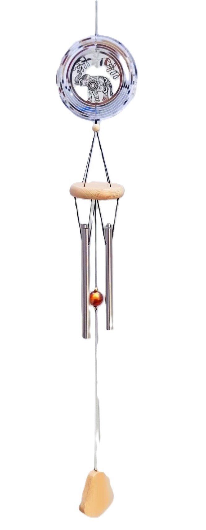 Windspinner Windchime Lucky Elephant Blue - MarshallsHealthShop