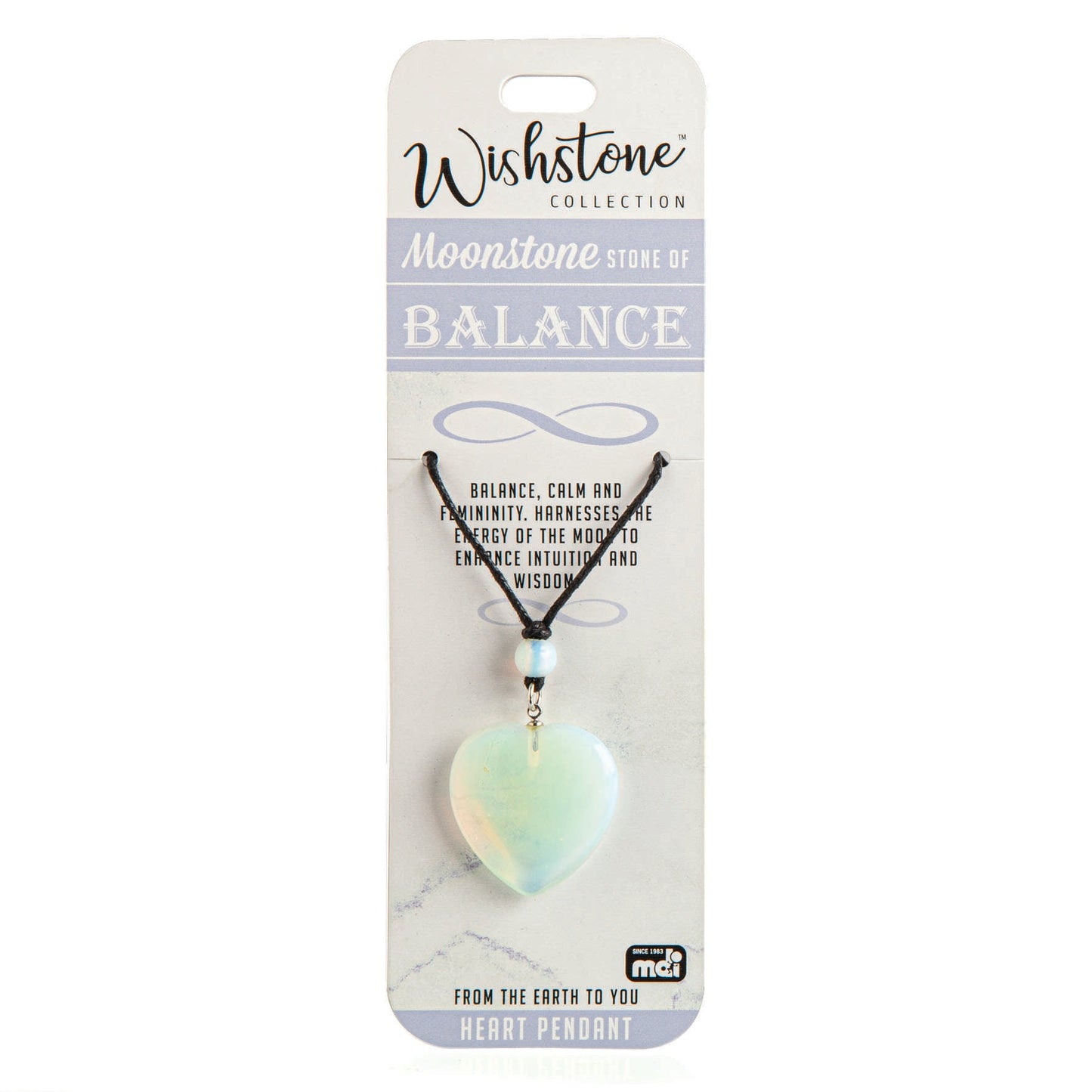 Wishstone Collection Moonstone Heart Pendant - MarshallsHealthShop