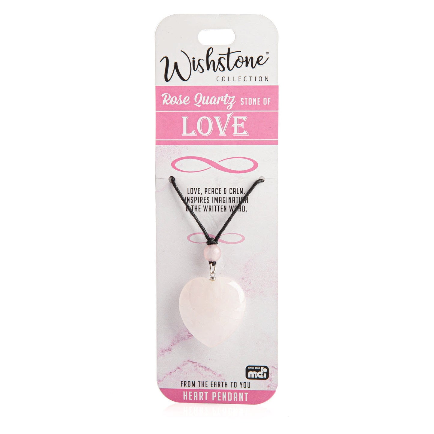 Wishstone Collection Rose Quartz Heart Pendant - MarshallsHealthShop