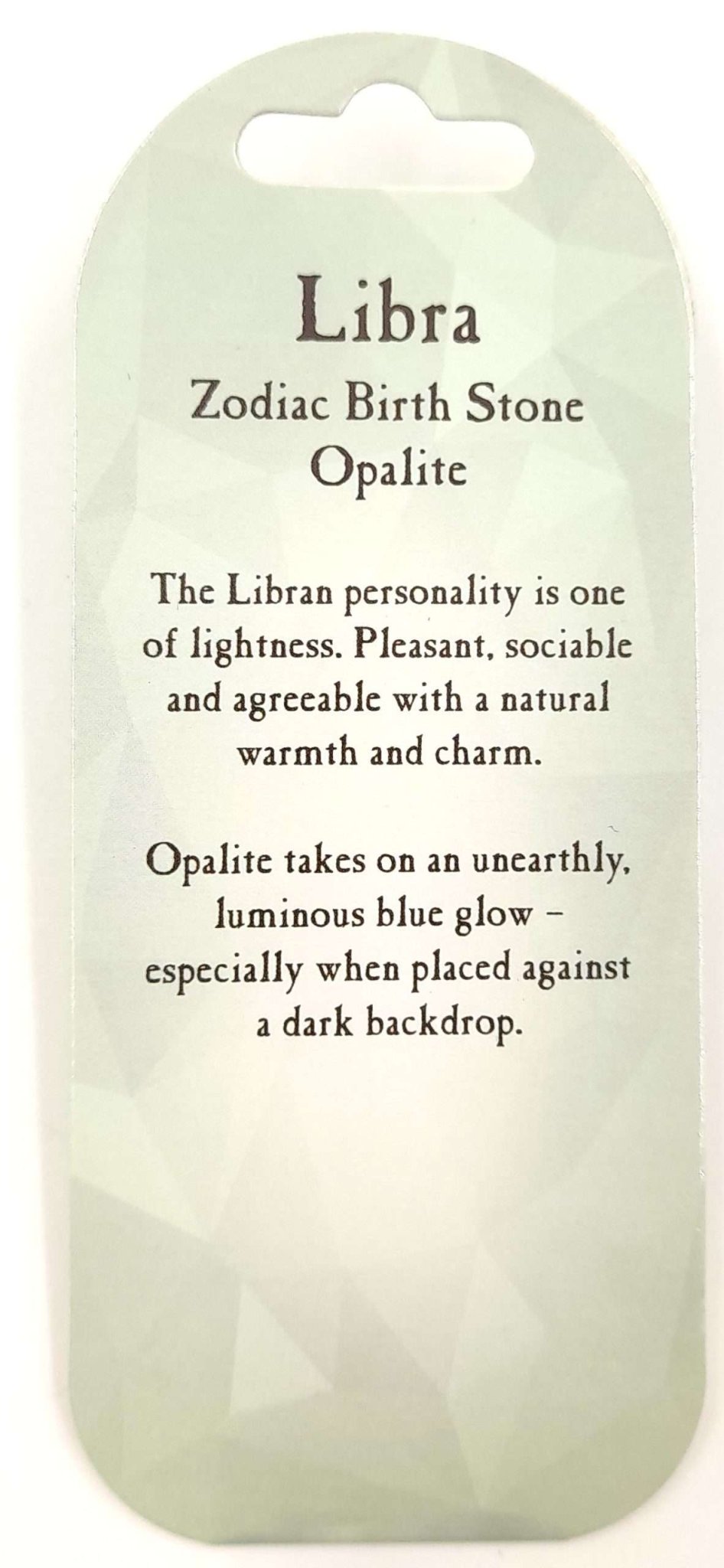 Zodiac Keyring - Libra - Opalite - MarshallsHealthShop