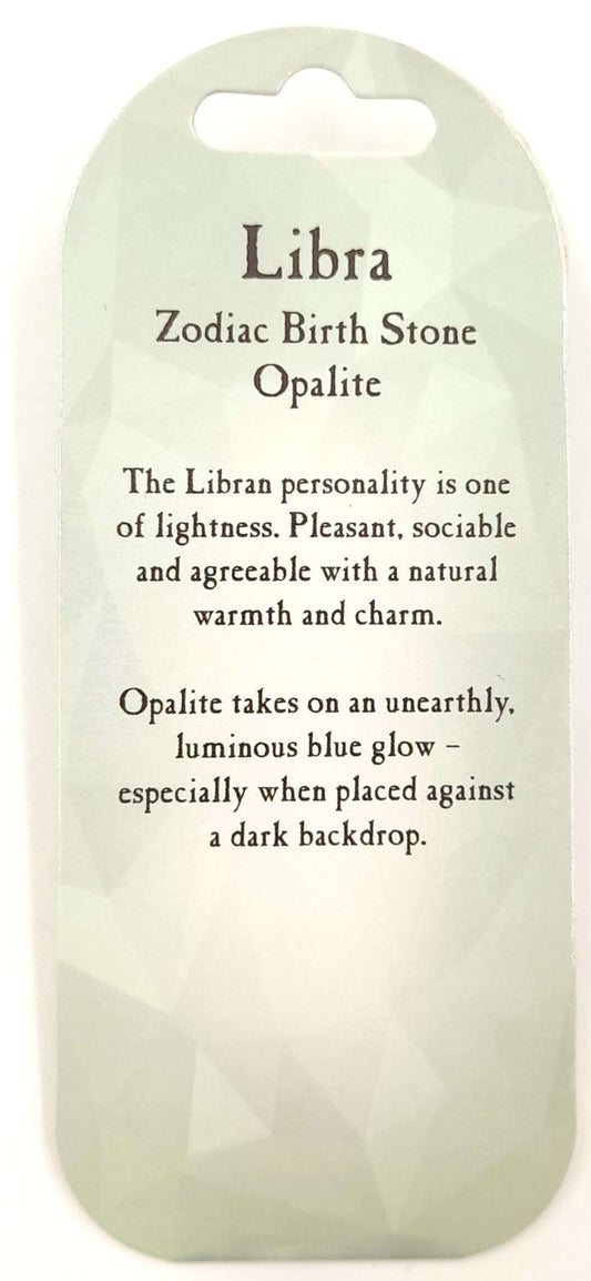 Zodiac Keyring - Libra - Opalite - MarshallsHealthShop