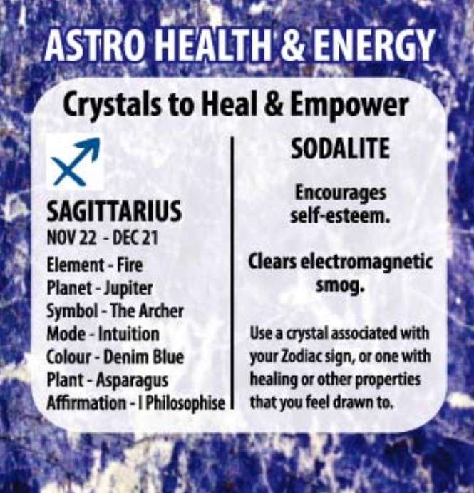 Zodiac Keyring Sodalite Sagittarius - MarshallsHealthShop