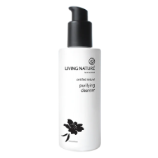 LIVING NATURE PURIFYING CLEANSER Living Nature’s certified natural Purifying Cleanser is a lightly foaming gel to gently cleanse and balance skin. • Gently cleanses without harsh chemicals • Leaves skin clear and balanced • Suitable for oily and combination skin • Certified natural • Made in New Zealand